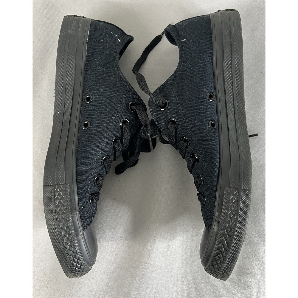 Converse Chuck Taylor All Star Low Top Black Monochrome Shoes Unisex M7 / W9 - Picture 2 of 10